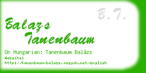 balazs tanenbaum business card